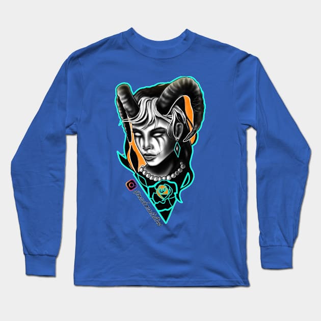 Lady of Darkness Long Sleeve T-Shirt by Darinstats